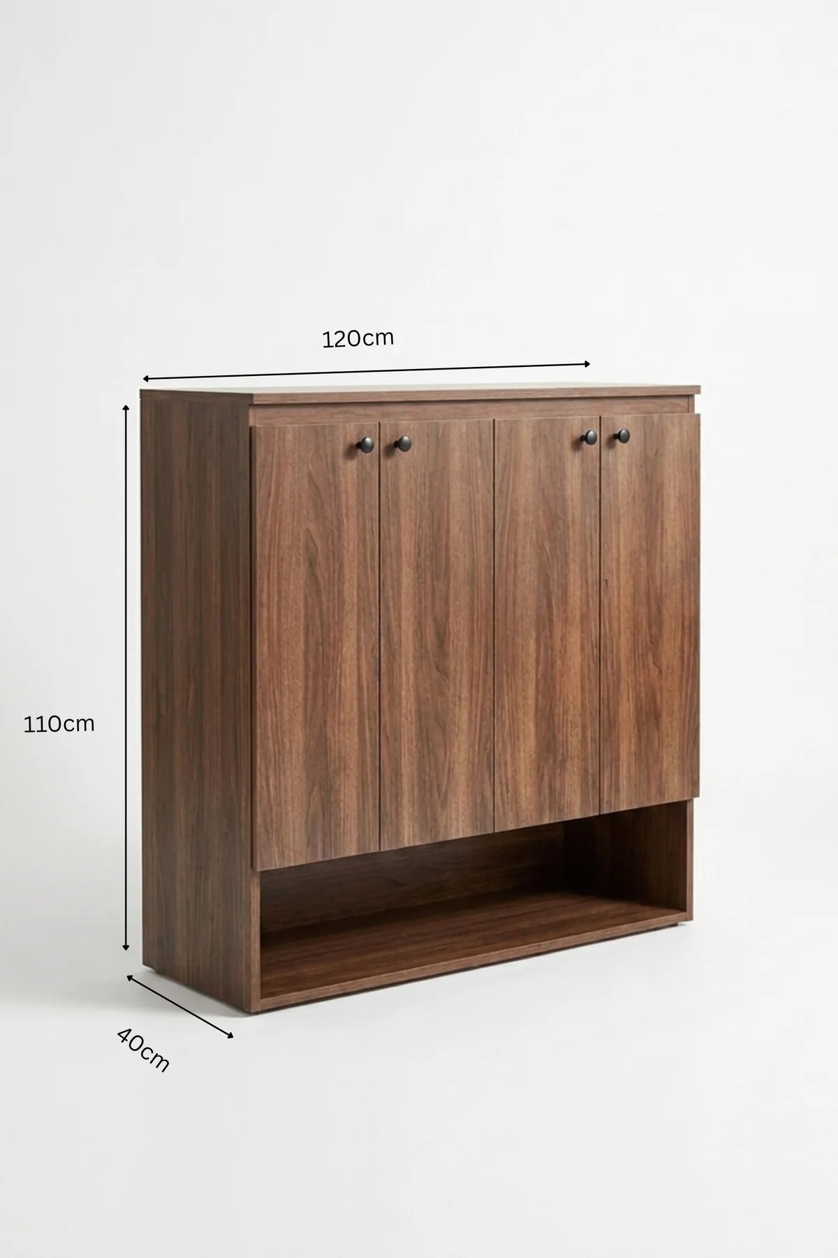 Roma Wooden Shoe Cabinet – 120 × 110 × 40 cm