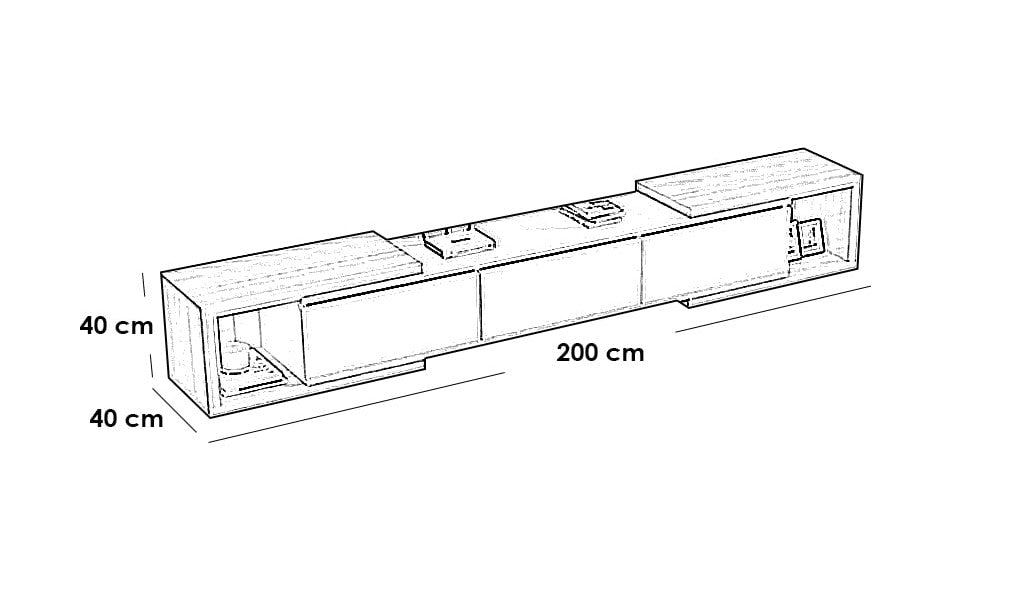 2-Piece TV Unit & Coffee Table Set | White & Beige