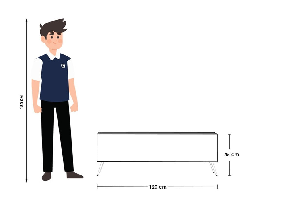 Laviera TV Unit — 120 × 30 × 45 cm