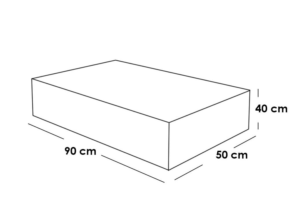 Lily Coffee Table — 90 × 50 × 40 cm