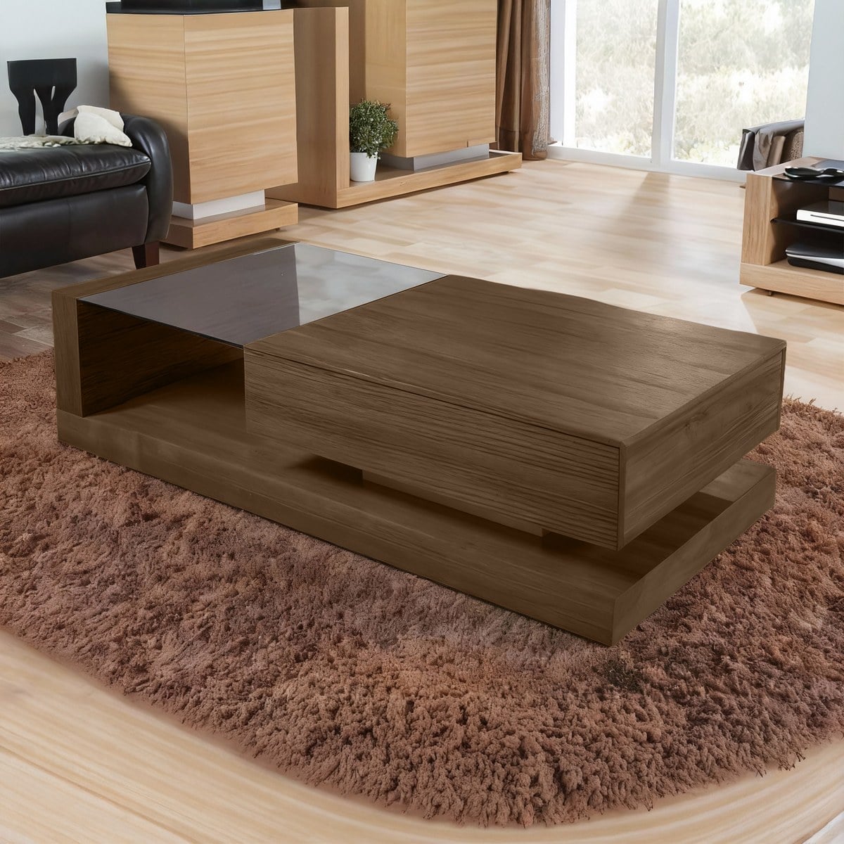 Rina Coffee Table — Beige 100 × 50 × 40 cm