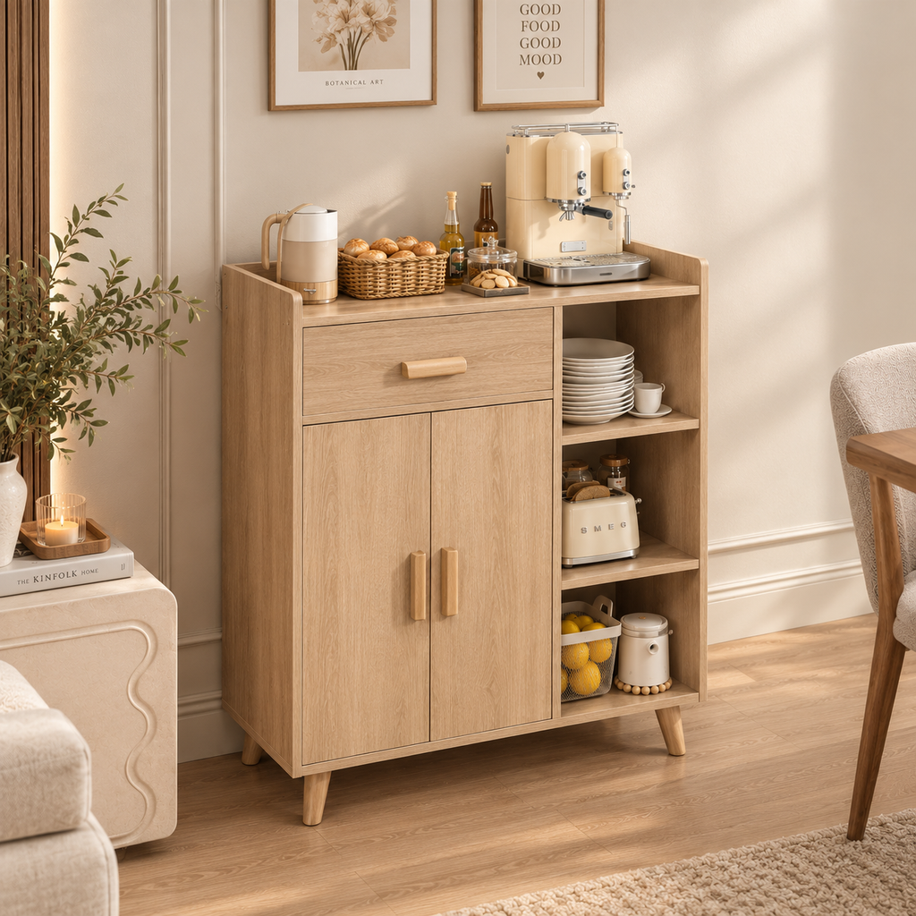 Ultra-Modern Corner Coffee Table – 80 × 100 × 35 cm
