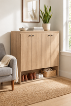 Roma Wooden Shoe Cabinet – 120 × 110 × 40 cm