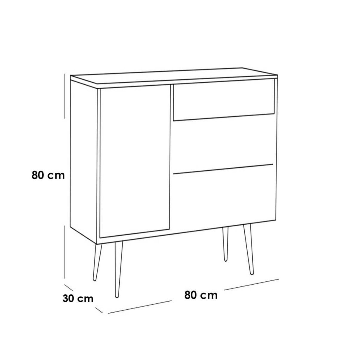Modern Coffee Corner – White or Light Brown – 80 × 80 × 30 cm