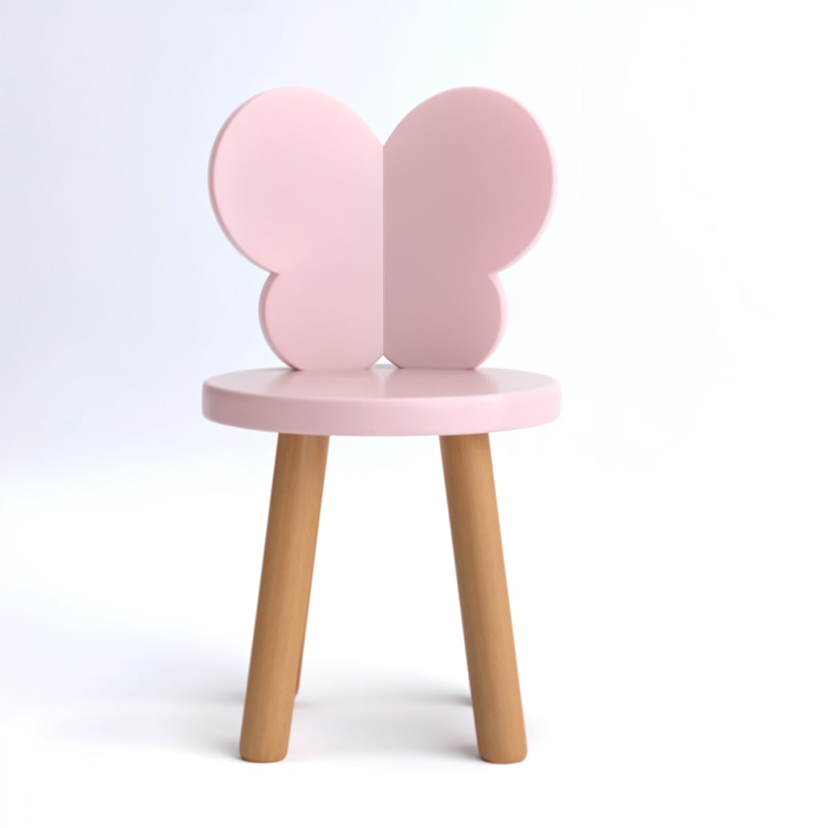 Kids’ Wooden Chair – Beech & Pink | 60 × 35 × 35 cm