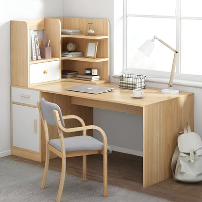White & Wood Desk – 120 × 60 × 125 cm