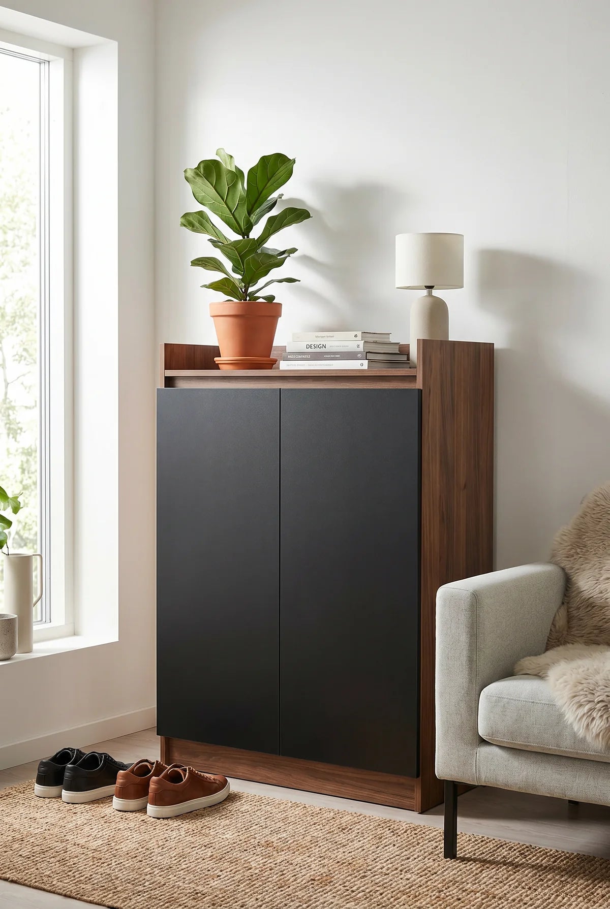 Modern Shoe Cabinet - 110 × 80 × 40 cm