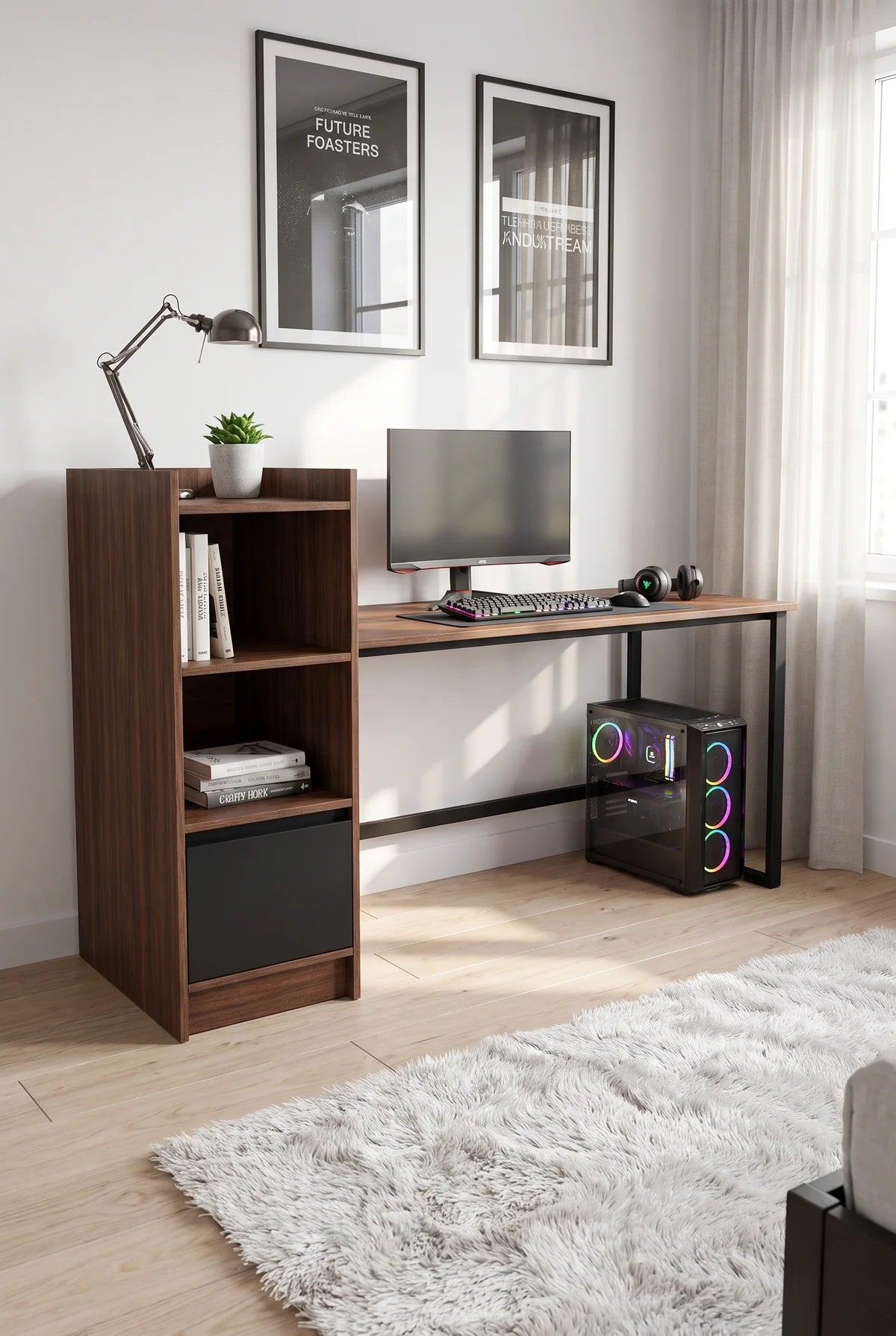 Gaming Desk 75.5x 140x60cm